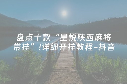 盘点十款“星悦陕西麻将带挂”!详细开挂教程-抖音