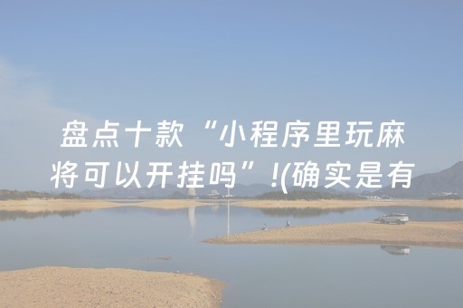 盘点十款“小程序里玩麻将可以开挂吗”!(确实是有挂)-抖音
