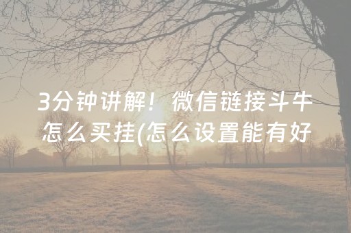 3分钟讲解！微信链接斗牛怎么买挂(怎么设置能有好牌)