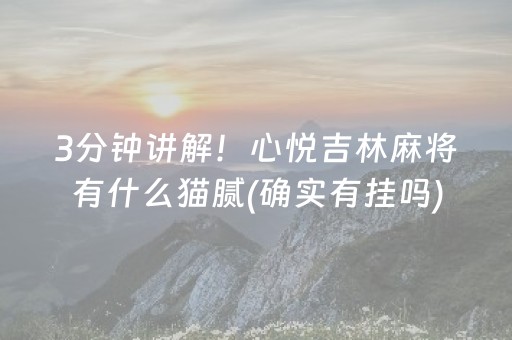 3分钟讲解！心悦吉林麻将有什么猫腻(确实有挂吗)