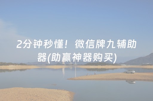 2分钟秒懂！微信牌九辅助器(助赢神器购买)