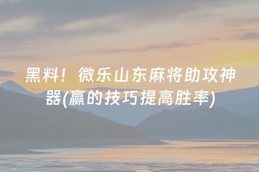 分享玩家攻略“财神十三张助赢神器”（提高胜率软件)