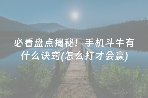 必看盘点揭秘！手机斗牛有什么诀窍(怎么打才会赢)
