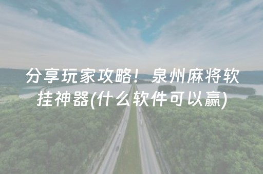 分享玩家攻略！泉州麻将软挂神器(什么软件可以赢)