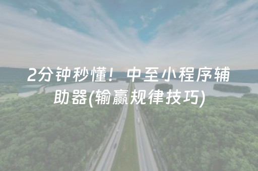 2分钟秒懂！中至小程序辅助器(输赢规律技巧)