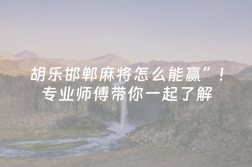 胡乐邯郸麻将怎么能赢”!专业师傅带你一起了解（详细教程）-抖音