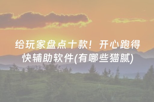 给玩家盘点十款！开心跑得快辅助软件(有哪些猫腻)