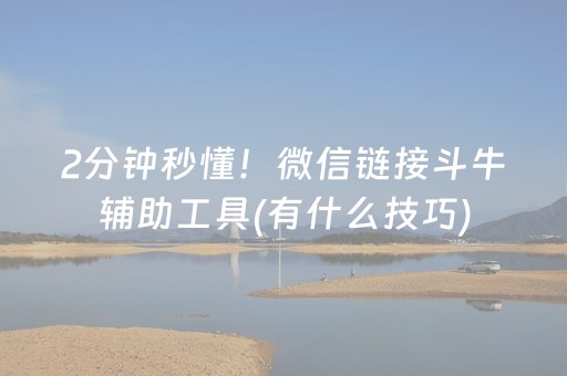 2分钟秒懂！微信链接斗牛辅助工具(有什么技巧)