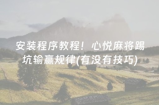 玩家实测“手机打麻将作蔽器具（专用辅牌神器免安装）