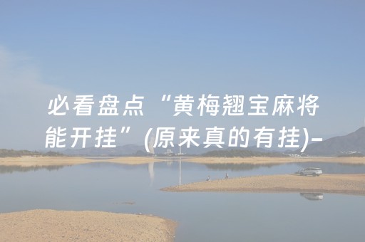 必看盘点“黄梅翘宝麻将能开挂”(原来真的有挂)-抖音