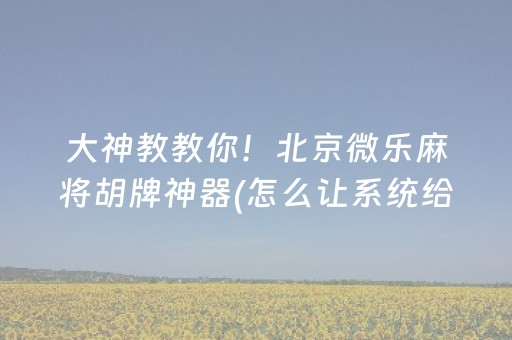 实测教程“中至麻将有挂的吗（助赢神器通用版）