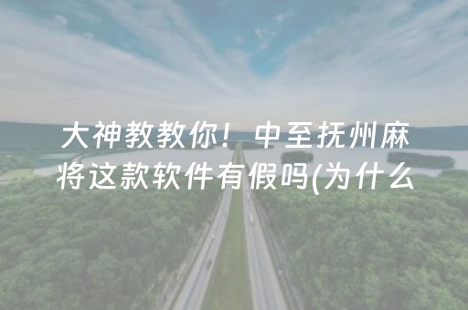 大神教教你！中至抚州麻将这款软件有假吗(为什么牌一直很差)