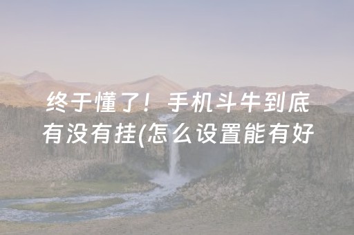 终于懂了！手机斗牛到底有没有挂(怎么设置能有好牌)