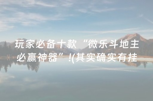 玩家必备十款“微乐斗地主必赢神器”!(其实确实有挂)-抖音