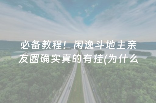 必备教程！闲逸斗地主亲友圈确实真的有挂(为什么老是输呢)