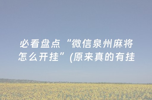必看盘点“微信泉州麻将怎么开挂”(原来真的有挂)-抖音