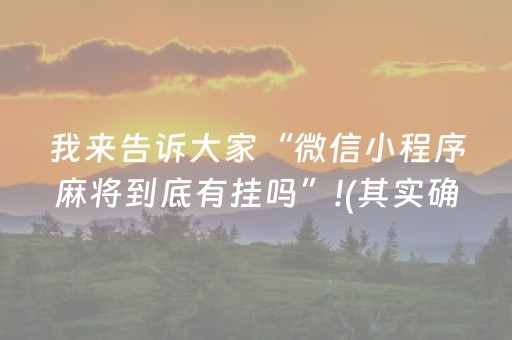 我来告诉大家“微信小程序麻将到底有挂吗”!(其实确实有挂)-抖音