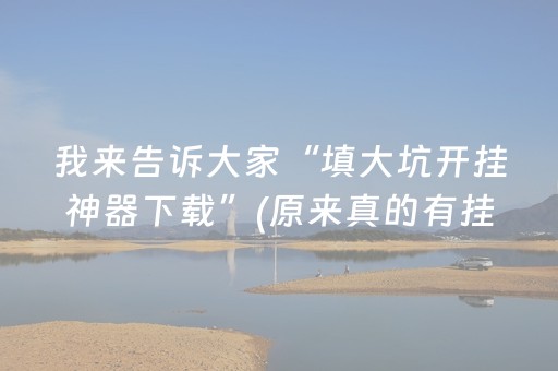 我来告诉大家“填大坑开挂神器下载”(原来真的有挂)-抖音