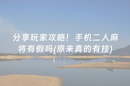 分享玩家攻略！手机二人麻将有假吗(原来真的有挂)