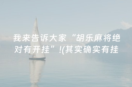 我来告诉大家“胡乐麻将绝对有开挂”!(其实确实有挂)-抖音