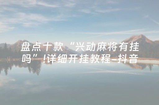 盘点十款“兴动麻将有挂吗”!详细开挂教程-抖音