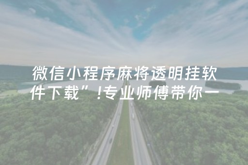 微信小程序麻将透明挂软件下载”!专业师傅带你一起了解（详细教程）-抖音