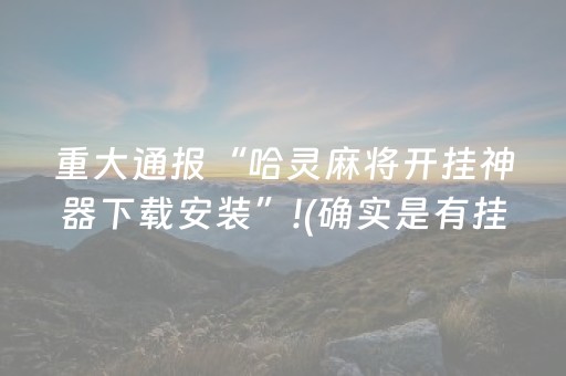 重大通报“哈灵麻将开挂神器下载安装”!(确实是有挂)-抖音