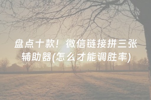 盘点十款！微信链接拼三张辅助器(怎么才能调胜率)