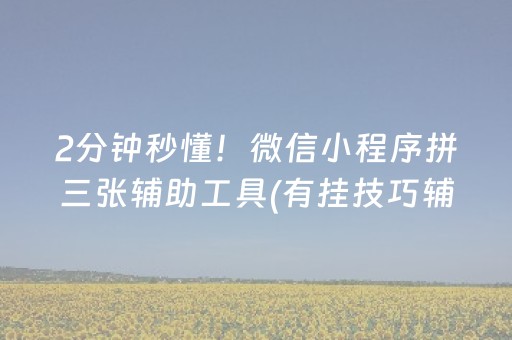 必看教程“手机打麻将十打九赢神器（助赢神器通用版）