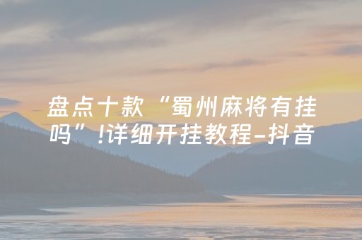 盘点十款“蜀州麻将有挂吗”!详细开挂教程-抖音
