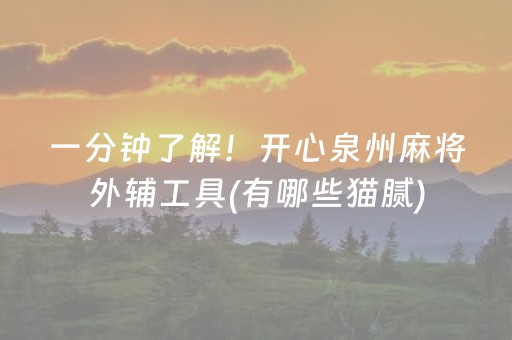 一分钟了解！开心泉州麻将外辅工具(有哪些猫腻)