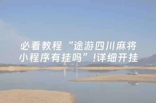必看教程“途游四川麻将小程序有挂吗”!详细开挂教程-抖音