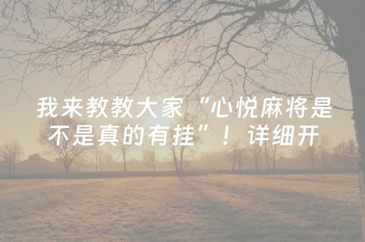 分享辅助“微信微乐麻将挂咋开（助赢神器通用版）