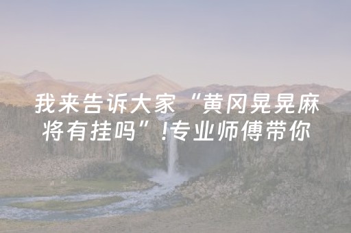 我来告诉大家“黄冈晃晃麻将有挂吗”!专业师傅带你一起了解（详细教程）-抖音