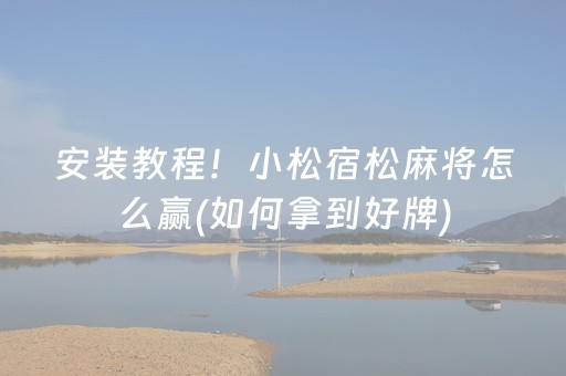 安装教程！小松宿松麻将怎么赢(如何拿到好牌)