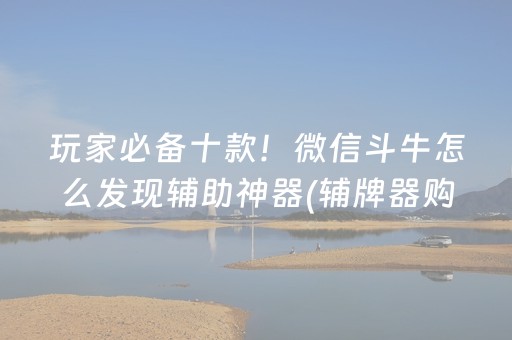 玩家必备十款！微信斗牛怎么发现辅助神器(辅牌器购买)