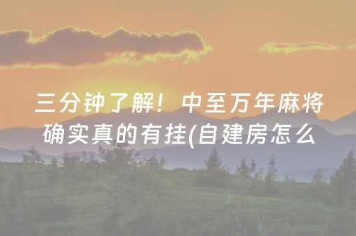 三分钟了解！中至万年麻将确实真的有挂(自建房怎么赢)