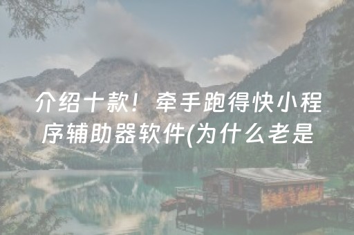 介绍十款！牵手跑得快小程序辅助器软件(为什么老是输)