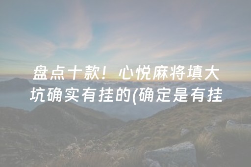 盘点十款！心悦麻将填大坑确实有挂的(确定是有挂)