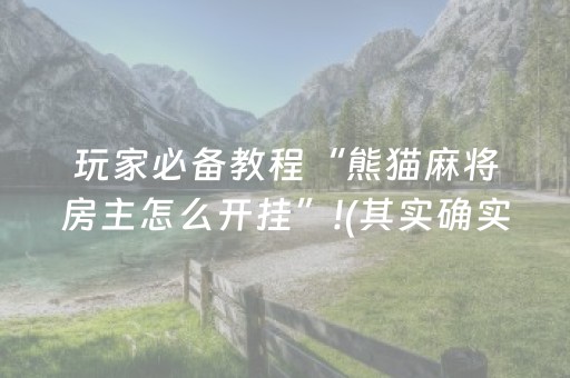 实测分享“微乐江西麻将软挂神器（专用辅牌神器免安装）