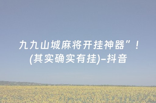 九九山城麻将开挂神器”!(其实确实有挂)-抖音