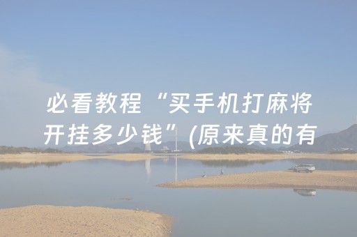 必看教程“买手机打麻将开挂多少钱”(原来真的有挂)-抖音