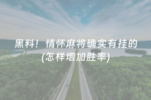 黑料！情怀麻将确实有挂的(怎样增加胜率)