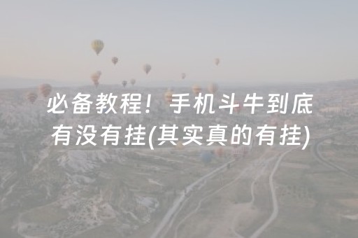 必备教程！手机斗牛到底有没有挂(其实真的有挂)