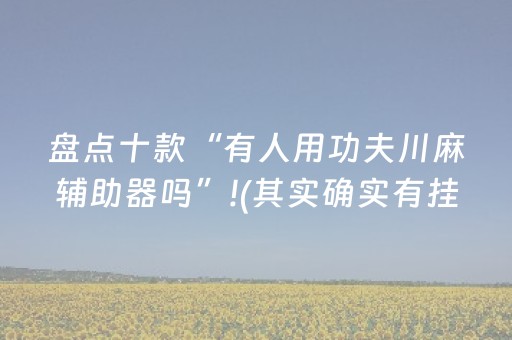 盘点十款“有人用功夫川麻辅助器吗”!(其实确实有挂)-抖音