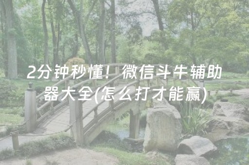 2分钟秒懂！微信斗牛辅助器大全(怎么打才能赢)