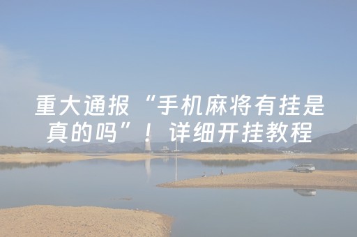 重大通报“手机麻将有挂是真的吗”！详细开挂教程（确实真的有挂)-抖音