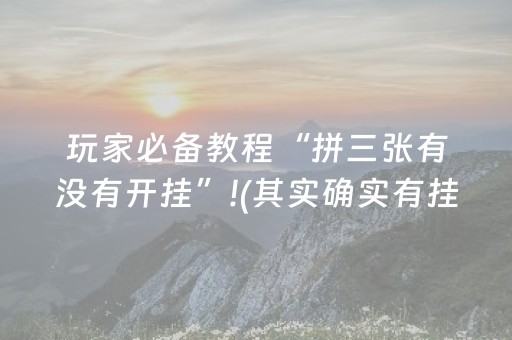 玩家必备教程“拼三张有没有开挂”!(其实确实有挂)-抖音