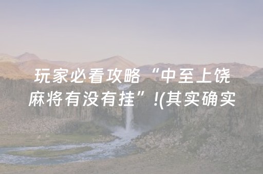 玩家必看攻略“中至上饶麻将有没有挂”!(其实确实有挂)-抖音
