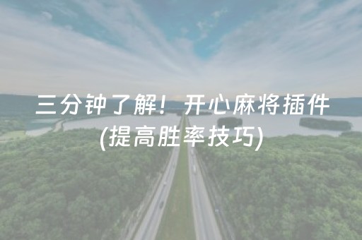 三分钟了解！开心麻将插件(提高胜率技巧)